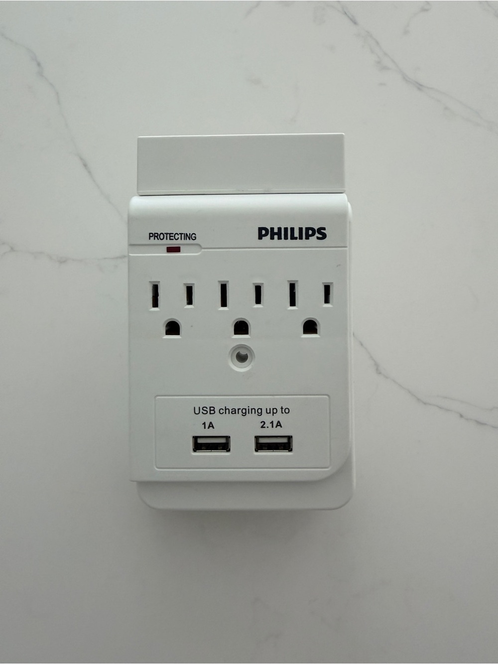 Philips White Multi-Outlet Wall Adapter with Dual USB